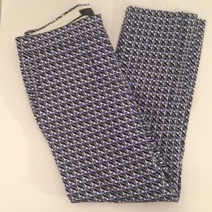 ✅ SOLD J Crew Ladies Sz 2 Pants Blue Black White